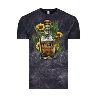 Cloud Black Western whiskey bottle Vintage Tee - HowdyJamesFarm