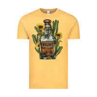 Vintage Mustard Western whiskey bottle Vintage Tee - HowdyJamesFarm