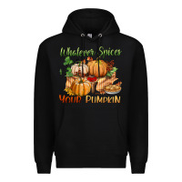Black whatever spices your pumpkin Premium Hoodie - BundleAndBundleShop