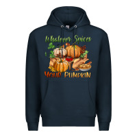 Navy whatever spices your pumpkin Premium Hoodie - BundleAndBundleShop