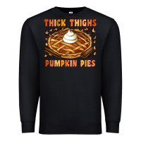 Black Thick Thighs Pumpkin Pies Premium Sweatshirt - Artiststas