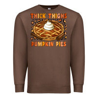 Chestnut Thick Thighs Pumpkin Pies Premium Sweatshirt - Artiststas