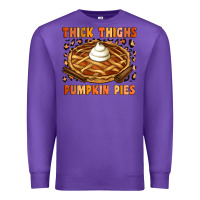 Purple Thick Thighs Pumpkin Pies Premium Sweatshirt - Artiststas