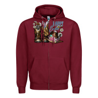 Burgundy Happy Easter Zipper Hoodie - CowhideDigitalArt