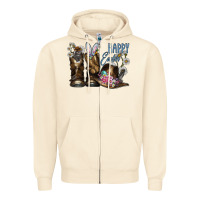 Sandshell Happy Easter Zipper Hoodie - CowhideDigitalArt
