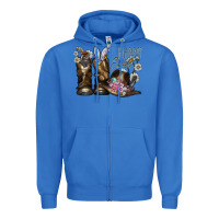 True Royal Happy Easter Zipper Hoodie - CowhideDigitalArt