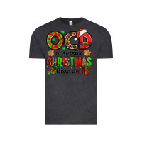 Vintage Black ocd obsessive christmas disorder Vintage Tee - Jasminsmagicworld