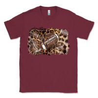 Burgundy Football background leopard Classic Tee - NancyCooperArtShop