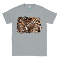 Heather Grey Football background leopard Classic Tee - NancyCooperArtShop