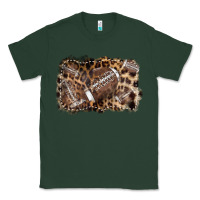 Sports Green Football background leopard Classic Tee - NancyCooperArtShop