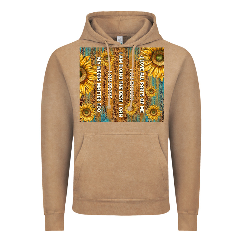 Self Reminders With Sunflowers Vintage Hoodie by TumblerDesignByShophia | Teevron