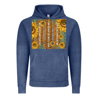 Vintage Denim self reminders with sunflowers Vintage Hoodie - TumblerDesignByShophia