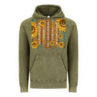 Vintage Olive self reminders with sunflowers Vintage Hoodie - TumblerDesignByShophia