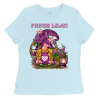 Baby Blue fresh lilac gnome Ladies Tee - BarkalooDesign