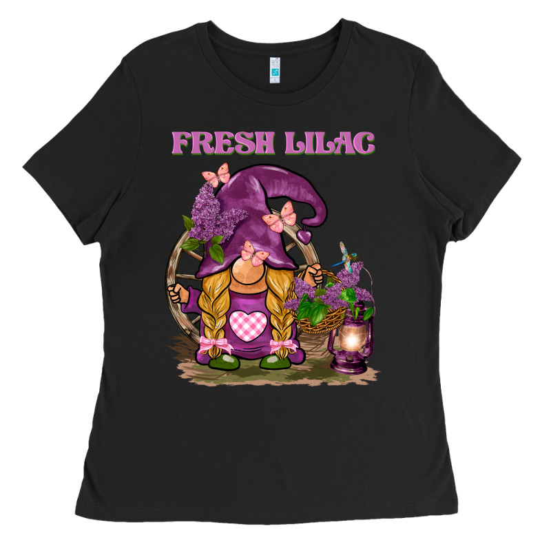 Fresh Lilac Gnome Ladies Tee by BarkalooDesign | Teevron