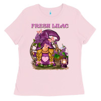 Bubblegum Pink fresh lilac gnome Ladies Tee - BarkalooDesign