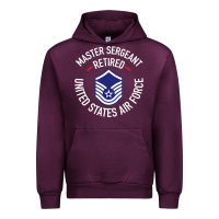 Mauve Wine Limited Edition Master Sergeant Retired Air Force Military Retiremen Urban Hoodie - lanVoArt