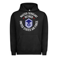 Pigment Black Limited Edition Master Sergeant Retired Air Force Military Retiremen Urban Hoodie - lanVoArt