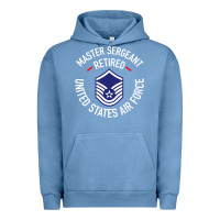 Pigment Pebble Blue Limited Edition Master Sergeant Retired Air Force Military Retiremen Urban Hoodie - lanVoArt