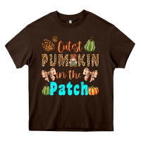 Chocolate Brown cutest pumpkin in the patch Heavy Core Tee - BundleAndBundleShop