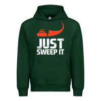 Forest Green just sweep it! funny curling sports gift hoodie Urban Hoodie - lanVoArt