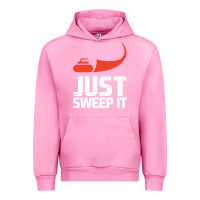 Fuchsia Pink just sweep it! funny curling sports gift hoodie Urban Hoodie - lanVoArt