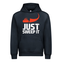 Navy just sweep it! funny curling sports gift hoodie Urban Hoodie - lanVoArt