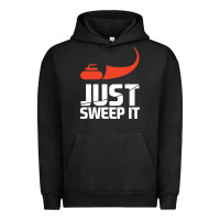 Pigment Black just sweep it! funny curling sports gift hoodie Urban Hoodie - lanVoArt