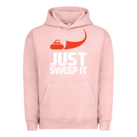 Pigment Salmon just sweep it! funny curling sports gift hoodie Urban Hoodie - lanVoArt