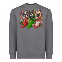 Storm french bulldog with christmas socks Heavyweight Sweatshirt - FaDigitalArtStudio