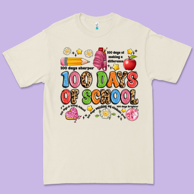 100 Days Of School Premium Tee Designed By Artiststas