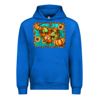 Cobalt fall pumpkins and sunflowers heart Urban Hoodie - BarkalooDesign