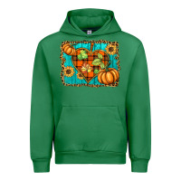Emerald fall pumpkins and sunflowers heart Urban Hoodie - BarkalooDesign