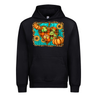 Foreset Green fall pumpkins and sunflowers heart Urban Hoodie - BarkalooDesign