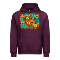Mauve Wine fall pumpkins and sunflowers heart Urban Hoodie - BarkalooDesign
