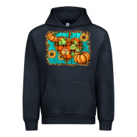 Navy fall pumpkins and sunflowers heart Urban Hoodie - BarkalooDesign