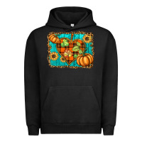 Pigment Black fall pumpkins and sunflowers heart Urban Hoodie - BarkalooDesign