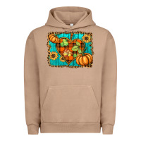 Pigment Burro fall pumpkins and sunflowers heart Urban Hoodie - BarkalooDesign