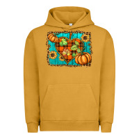 Pigment Peanut Butter fall pumpkins and sunflowers heart Urban Hoodie - BarkalooDesign