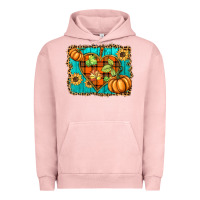 Pigment Salmon fall pumpkins and sunflowers heart Urban Hoodie - BarkalooDesign