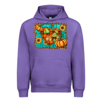 Tulip fall pumpkins and sunflowers heart Urban Hoodie - BarkalooDesign