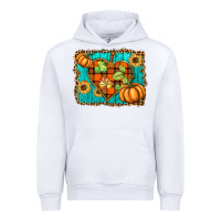 White fall pumpkins and sunflowers heart Urban Hoodie - BarkalooDesign