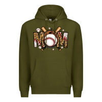Army Green baseball mom Premium Hoodie - Jasminsmagicworld