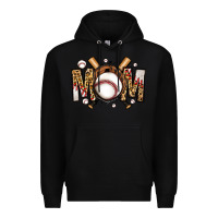 Black baseball mom Premium Hoodie - Jasminsmagicworld