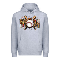 Heather Grey baseball mom Premium Hoodie - Jasminsmagicworld