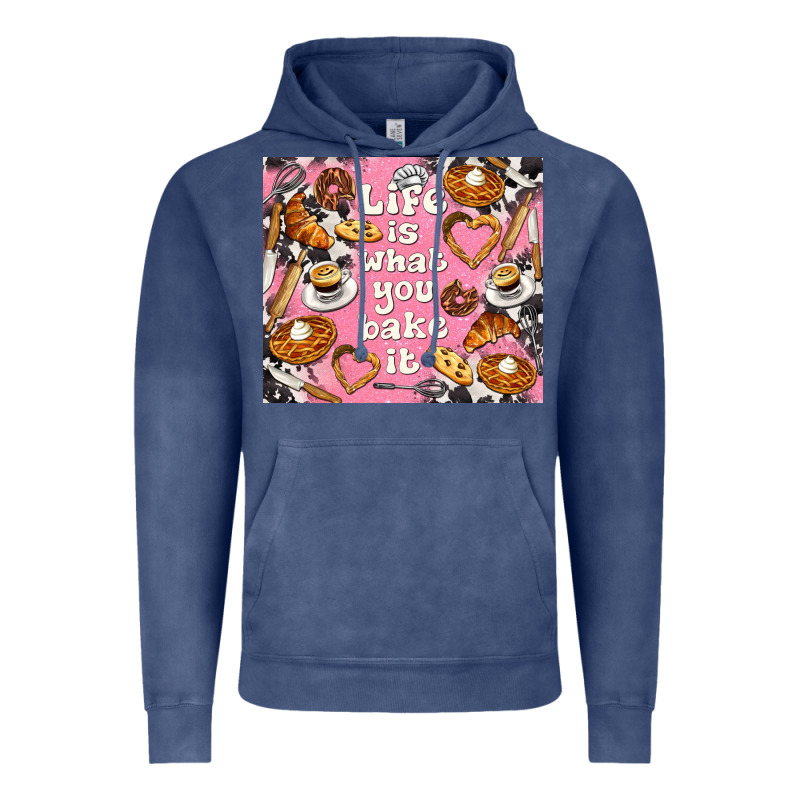 Life Is What You Bake It With Cowhide Vintage Hoodie by TumblerDesignByShophia | Teevron