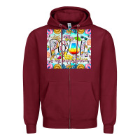 Burgundy The Pool Is My Happy Place Zipper Hoodie - CowhideDigitalArt