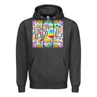 Charcoal Heather The Pool Is My Happy Place Zipper Hoodie - CowhideDigitalArt