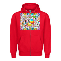 Red The Pool Is My Happy Place Zipper Hoodie - CowhideDigitalArt