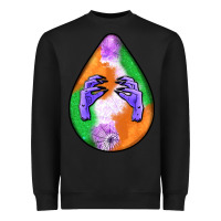 Black halloween hands teardrop Heavyweight Sweatshirt - BundleAndBundleShop